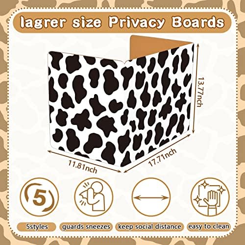 20 Pacote de privacidade de impressão de animais Placas de privacidade para estudantes Salas de aula Divisor