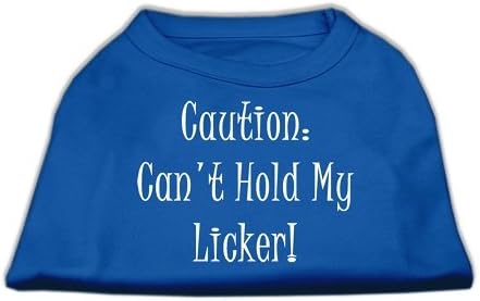 Não consigo segurar minha camisa de cachorro de tela licker azul xxl