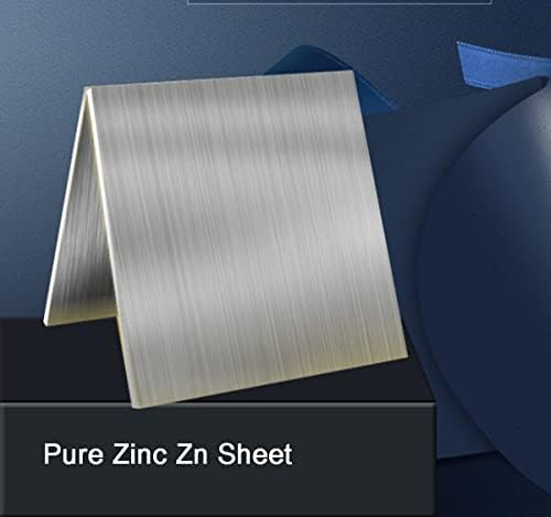 Folha de zinco YTGZS Placa de zinco pura ZN Placa de metal, 3pcs, 0,5mmx150mmx100mm