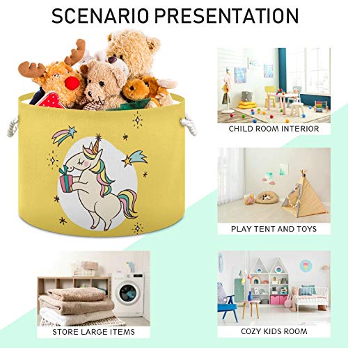 Linda lixeira de armazenamento de brinquedos de unicórnio para crianças cestas de brinquedos cães cesto