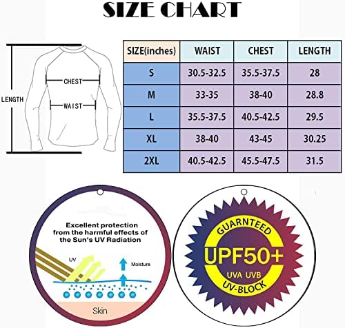 Zengvee Mens UPF 50+ Camisas de natação ao ar livre Camisas de treino de proteção solar de manga longa para