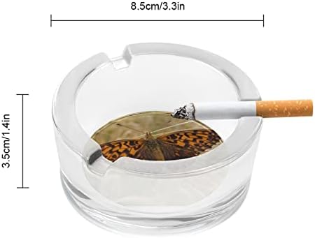 Cinzelos para cigarros Butterfly Crystal Glass Bandea de cinzas fumegante de cinzas para a mesa de escritório