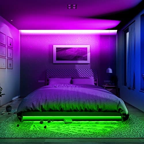 Luzes de tira LED de Phopollo 32,8 pés, alterações de cores LUZES LED para quarto, cozinha, decoração