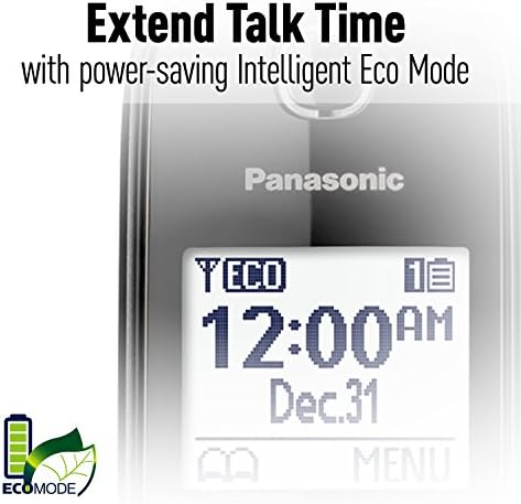 Sistema de telefone sem fio expansível da Panasonic com bloco de chamadas e displays de alto contraste