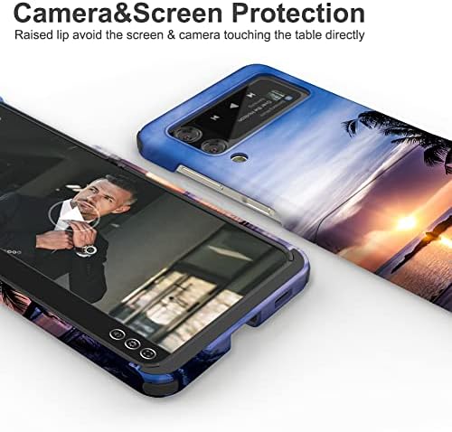 VVupic para Samsung Galaxy Z Flip3 Case de pedetos de cartão de cenário 2021, tampa de caixa híbrida de proteção