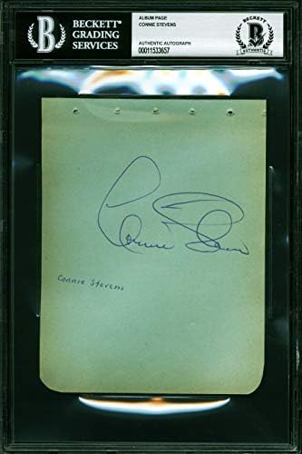 Connie Stevens Hawaiian Eye Authentic assinou 4.5x5.75 Página de álbum Bas Slabbed