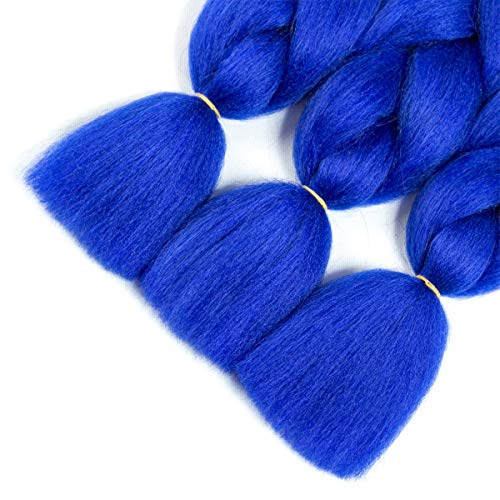 Braidia Hair Ombre Blue Braiding Hair Kanekalon Sixidão as tranças de torção de crochê de fibra
