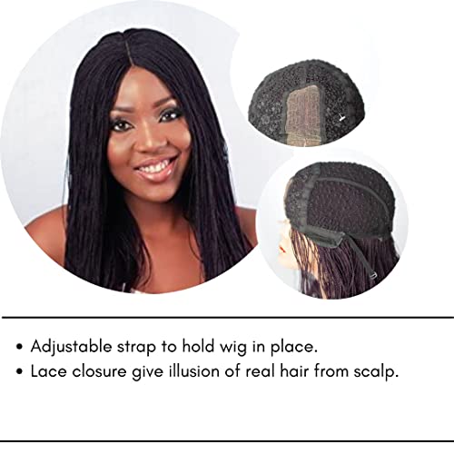 Wow Braids Twisted Wigs, Micro Million Twist Wig - Color 2 - 12 polegadas. Perucas de mão sintética ultra