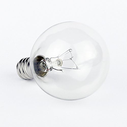 Brilho hai g40 lâmpadas de vidro transparente com base de parafuso de candelabra, pacote de 6