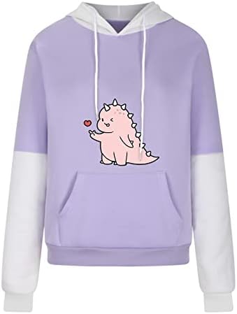 Dinosaur Sweatshirt Women Heart Print Shir