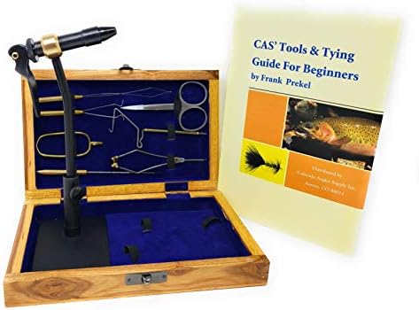 Colorado Anglers Ferramenta padrão do kit de amarração de madeira - Materiais de empate por mosca portáteis e leves