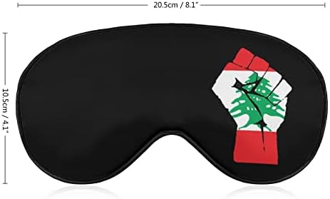 Máscara de dormir com bandeira do Líbano, com tira ajustável tampa macia de olho Blackout Blackout
