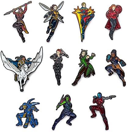 Marvel Studios: The Infinity Saga Endgame Heroes baseado em metal e esmalte 11 pinos de lapela com caixa de
