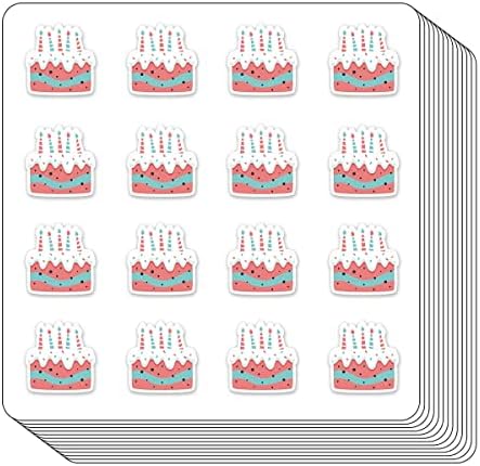 Adesivos de planejador de bolos, adesivos de lembrete de aniversário de 0,5 polegadas para scrapbooking calendário