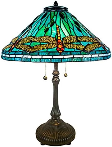 Dale Tiffany TT21153 Sonata Dragonfly Tiffany Table Lamp, Bronze, 26,50 x20 x20
