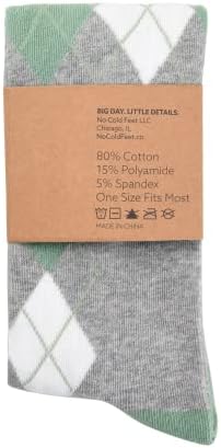 Sem pés frios meias verdes coloridas - meias confortáveis ​​no dia dos padrinhos para o dia do