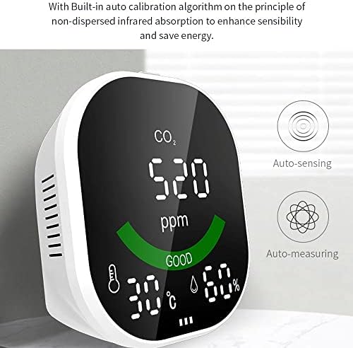 MJWDP Portátil Qualidade do Ar Monitor de temperatura Testador de umidade Detector CO2 NFRARD NDIR Detector