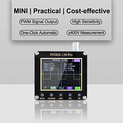 TOWRITE 138 PRO MINI OSCILLOSCOPO LCD LCD Handheld Kit de osciloscópio digital 2,4 LCD Screen 200khz