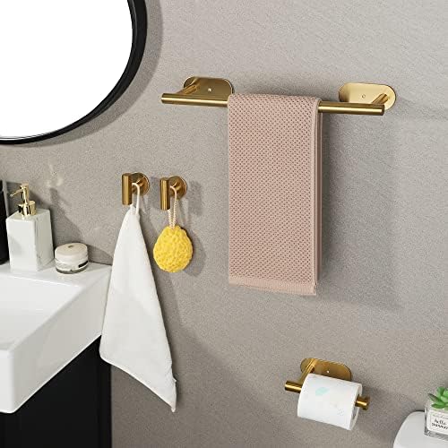Conjunto de acessórios de 4 peças do banheiro Alise, suporte para papel higiênico de barra de toalhas e ganchos