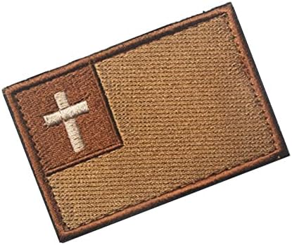 Compatível com a bandeira cristã Patch Christian Jesus Cross Symbol Patch Tactical Morale Badge Hook e Loop