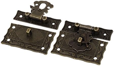 Aexit Jewelry Caixa de jóias impressão de hardware Retro Latch Hasp Bronze Tone de bronze 50 mm Comprimento
