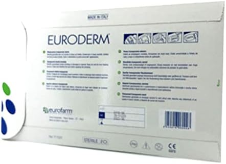 EURODERM 10 15/16 x 7 7/8 Molho adesivo estéril transparente feito de um filme PU fino altamente resistente - à