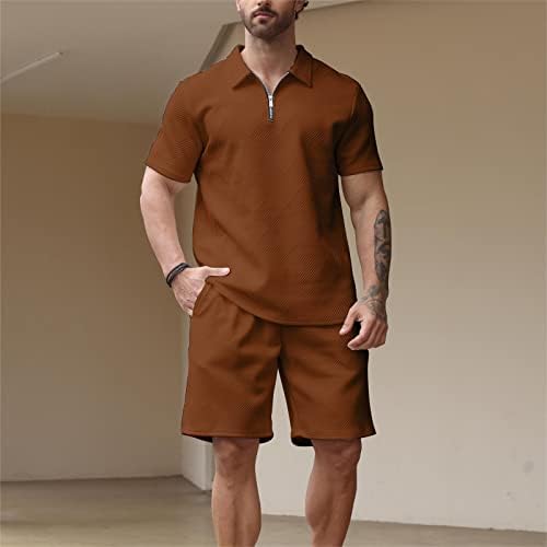 OPOMELO Mens Setos curtos de 2 peças roupas de traje casual de moda de traje de manga curta de verão para homens