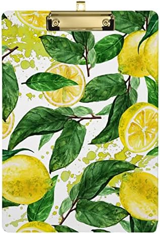 ALAZA Acrílica de transferência, aquarela de limão de limão A4 tamanho padrão 9 x 12,5 com clipe de
