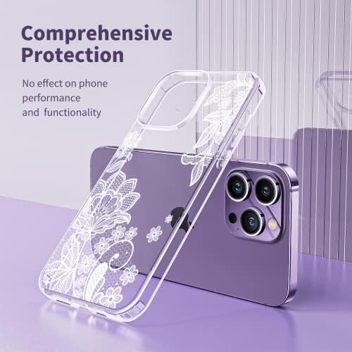 Anngelas iPhone 14 Pro Max Case - Anti -Fall & Anti -Scratch Drop Protection - Floral Pattern Flower