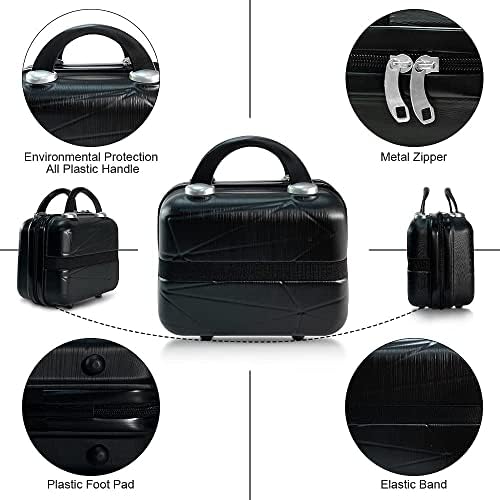 Maquiagem da caixa de viagem Hard Shell Cosmetic Bag pequeno portátil bolsa de maquiagem bagagem de mão com