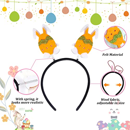 Belsita 1pcs Banda da cabeça da Páscoa para Mulheres, Easter Bunny Rabbit Orange Hair Holiday Festival