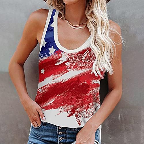 Wodceeke Womens Independence Day Print Tank Tops