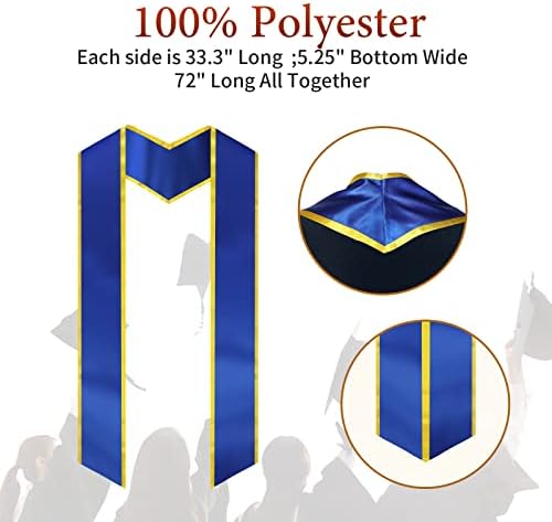 O conjunto de graduação de 3 PCs inclui a graduação da fita de graduação, com o cordão de graduação em acabamento