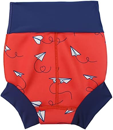 Splash sobre fralda de natação feliz, aviões de papel vermelho, 2-3 anos