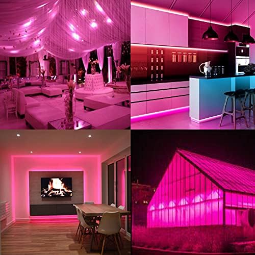 Lâmpadas de líder rosa LED Edearkar A19, E26 5V 9W LUZES LED PINK Substitua até 60W, lâmpadas
