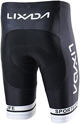 Jersey de ciclismo de Lixada Men Conjunto de camisa de bicicleta MTB de seco rápido respirável com shorts acolchoados