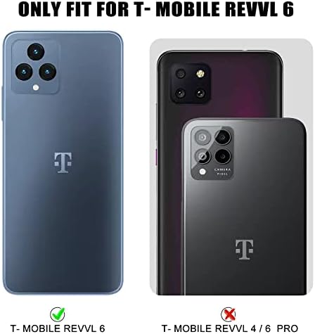 Noto superior para o estojo T-Mobile Revvl 6 5G, com canto à prova de choque e caso de padrão requintado,