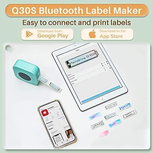 Memorking Small Label Maker Q30s Makers de etiquetas com fita portátil - fabricante de etiqueta Bluetooth