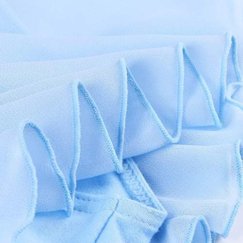 Znyune Girls Ballet Scorreu Camisole Dress Leotard para ginástica dança de balé 088 azul m