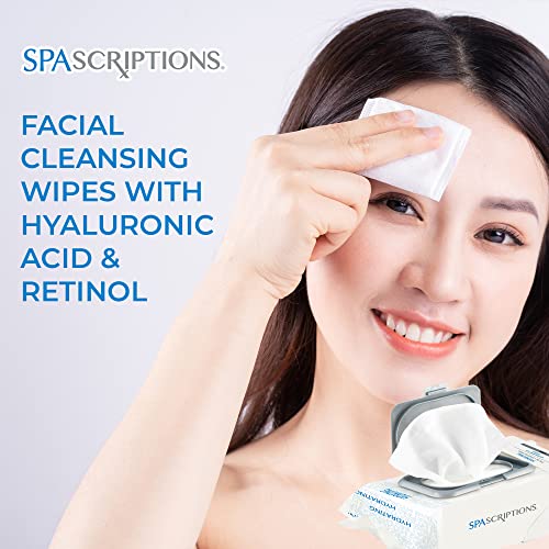 Ssasscrições hidratando lenços de limpeza facial para a pele hidratada e rechonchuda - hidrata - renovar