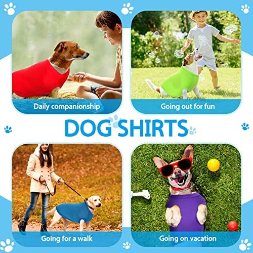 24 PCS Camisas de cachorro Camiseta em branco para cachorro para cães pequenos Camisas de cachorro