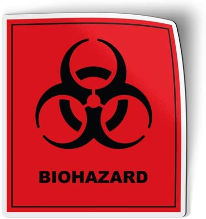 Sinal de biohazard - ímã flexível para geladeira, armário - 6
