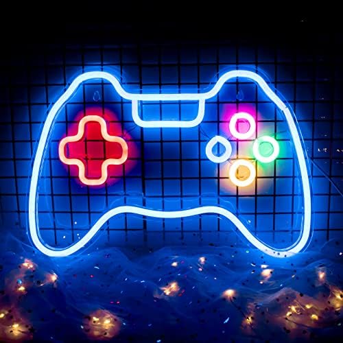 Gaming Neon Sign, Gamer Neon Sign para decoração da sala de jogos, Switch de jogo de candidato a games Placas