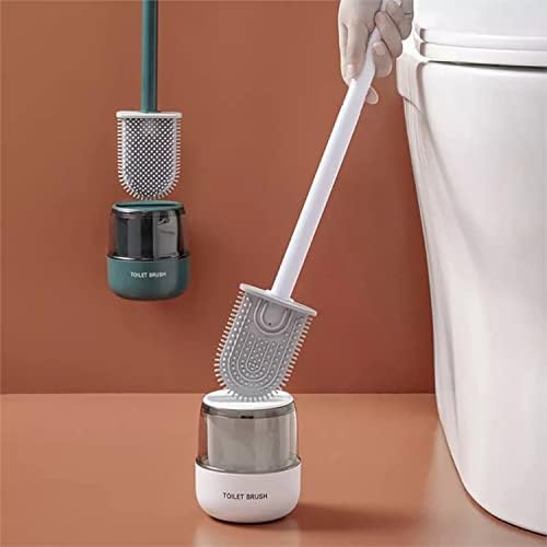 Escova de vaso sanitário yagviz e escova de vaso sanitário de silicone com suporte de secagem ventilada,