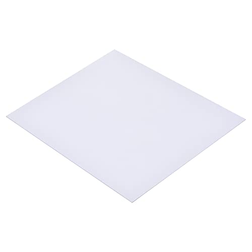 Meccanidade White Abs Plástico Folha de Plástico 10x8x0.02inch Para Modelo de Construção, Artesanato Diário,