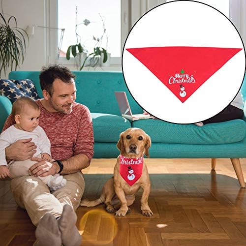 ABOOFAN 1PC Elementos de Natal Pet Triangular Bandana Drool Towel Dog Lenço Pet Supplies Favor Favor