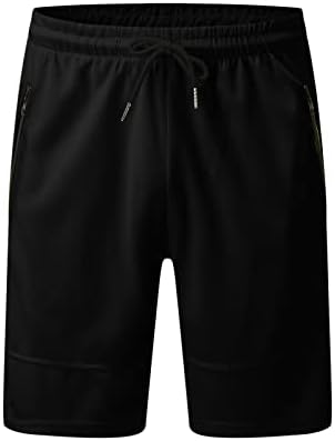 Mens de zddo, shorts, shorts de exercícios para homens, shorts 2 em 1 com bolsos com zíper, shorts de