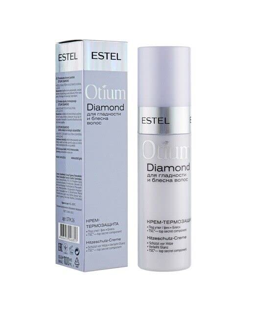 Estel otium diamante Proteção térmica Creme 100ml para cabelos lisos e brilhantes. Protege o cabelo de altas