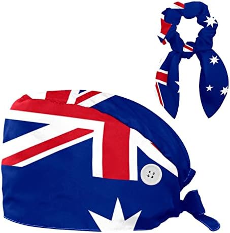Capinho de trabalho da bandeira da Austrália com botões