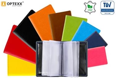 OPTEXX RFID bloqueando o titular do cartão de crédito Charly Orange feito de couro Vegi com proteção optexx;